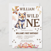 Leuke wolf welp wild een bosrijke verjaardagsfeest kaart (Voorkant)