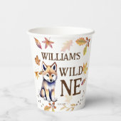 Leuke wolf welp wild een bosrijke verjaardagsfeest papieren bekers (Achterkant)