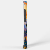 Leuke Wolf Zonsondergang Samsung Hoes Galaxy Hoesje (Rechterkant)