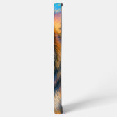 Leuke Wolf Zonsondergang Samsung Hoes Galaxy Hoesje (Linkerkant)