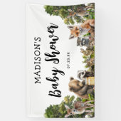 Leuke Woodland Animals Baby shower Party Spandoek (Verticaal)