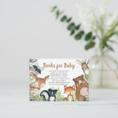 Leuke Woodland Forest Dieren Boek Aanvraag voor Ba Informatiekaartje (Staand voorkant)