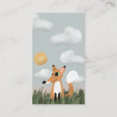 Leuke Woodland Fox Baby shower Luier Raffle Informatiekaartje (Achterkant)