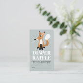 Leuke Woodland Fox Baby shower Luier Raffle Informatiekaartje (Staand voorkant)