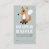 Leuke Woodland Fox Baby shower Luier Raffle Informatiekaartje (Voorkant)