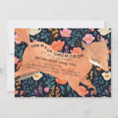 Leuke Woodland Fox Waterverf Bloemen 3e Verjaardag Kaart (Voorkant)