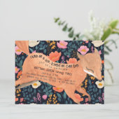 Leuke Woodland Fox Waterverf Bloemen 3e Verjaardag Kaart (Staand voorkant)