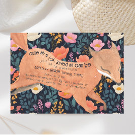 Leuke Woodland Fox Waterverf Bloemen 3e Verjaardag Kaart