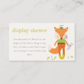 Leuke Woodland Fun Fox Display Douche Baby shower Informatiekaartje (Voorkant)