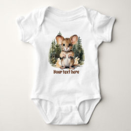 Leuke Woodland Mouse Voeg tekst toe Unisex Romper