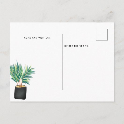 Leuke woonkamer illustratie bewegende aankondiging (Achterkant)