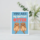 Leuke woordpunch Jij bent mijn significante otter  Briefkaart (Staand voorkant)