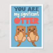 Leuke woordpunch Jij bent mijn significante otter  Briefkaart (Voorkant)