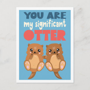 Leuke woordspeling Je bent mijn significante otter Briefkaart