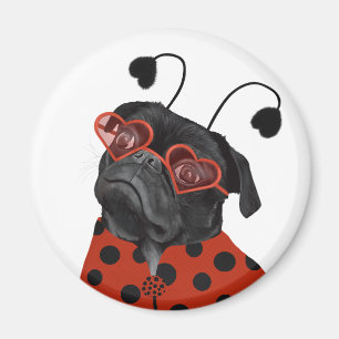 Leuke woordspeling Little Love Pug Magneet