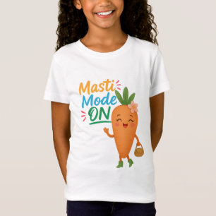 Leuke Wortel Masti Modus AAN Meisjes T-Shirt Fun