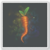 Leuke Wortel Sticker Vierkant Koken Scrapbook (Voorkant)