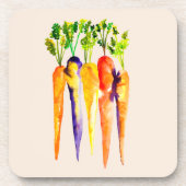 Leuke wortelen waterverf kunst bier onderzetter (Voorkant)