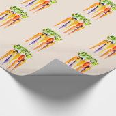 Leuke wortelen waterverf kunst cadeaupapier (Hoek)