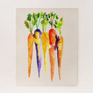 Leuke wortelen waterverf kunst legpuzzel