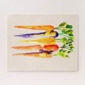 Leuke wortelen waterverf kunst legpuzzel (Horizontaal)