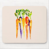 Leuke wortelen waterverf kunst muismat (Voorkant)