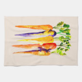 Leuke wortelen waterverf kunst theedoek (Horizontaal)