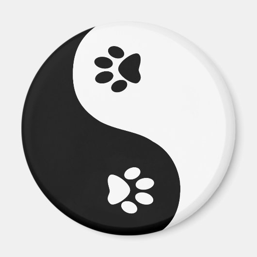 Leuke Yin Yang Paws Magnet (Voorkant)