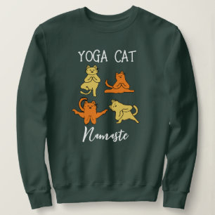 Leuke Yoga Cat Collage Sweatshirt Gift voor Katten