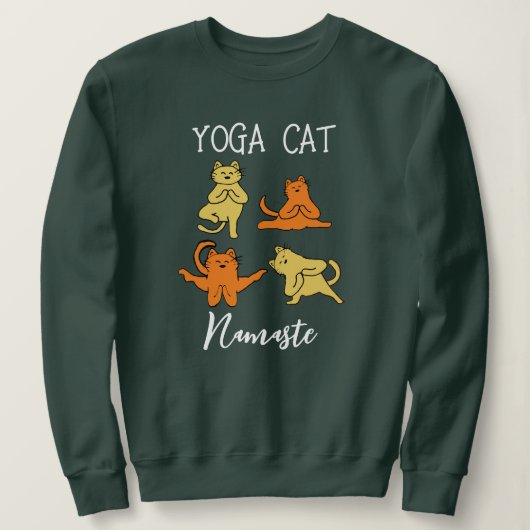 Leuke Yoga Cat Collage Sweatshirt Gift voor Katten (Design voorkant)