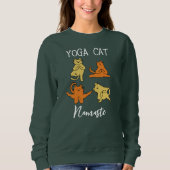 Leuke Yoga Cat Collage Sweatshirt Gift voor Katten (Voorkant)