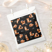 Leuke yoga vossen grappig zwart bedankzakje (Geknipt)