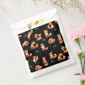 Leuke yoga vossen grappig zwart bedankzakje (Gezegeld)