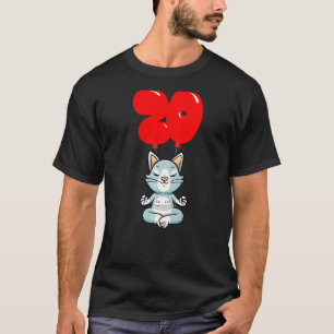 Leuke yogakat 20e verjaardag Kinder ballonfeest T-shirt