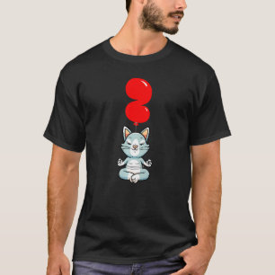 Leuke yogakat 2e verjaardag Kinder ballonfeest T-shirt