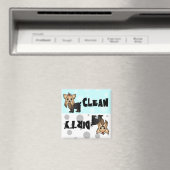 Leuke Yorkie Clean / Vuile Vaatwasser Magnet (Insitu (Vaatwasser))