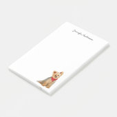 Leuke Yorkie waterverf gepersonaliseerd Post-it® Notes (Schuin)