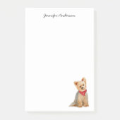Leuke Yorkie waterverf gepersonaliseerd Post-it® Notes (Voorkant)