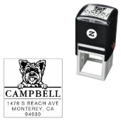Leuke Yorkshire Custom Dog Adres Stamp Zelfinktende Stempel (In situ)