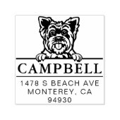 Leuke Yorkshire Custom Dog Adres Stamp Zelfinktende Stempel (Design)