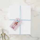 Leuke Zachte Roze Cadeautekst Maskering Typografie Cadeaulabel (Met Touw)