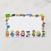 leuke zakenkaart voor kinderen en plezier visitekaartje (Achterkant)