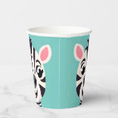 Leuke Zebra Face safari dierentuin Wild oerwoud Ve Papieren Bekers (Rechts)