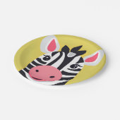 Leuke Zebra Face safari Wild oerwoud Verjaardagsfe Papieren Bordje (Gekanteld)