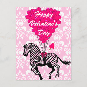 Leuke zebra kinderen Valentijns Feestdagenkaart