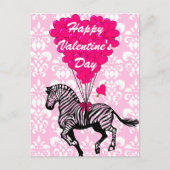 Leuke zebra kinderen Valentijns Feestdagenkaart (Voorkant)