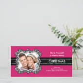 Leuke Zebra Lijst kerstkaart. Feestdagenkaart (Staand voorkant)