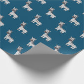 Leuke Zebra Zoo Dieren Zwart Wit Blauw Cadeaupapier (Hoek)