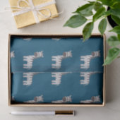 Leuke Zebra Zoo Dieren Zwart Wit Blauw Tissuepapier (Geschenk)