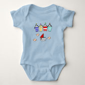 Leuke zee hutten & boot romper (Voorkant)